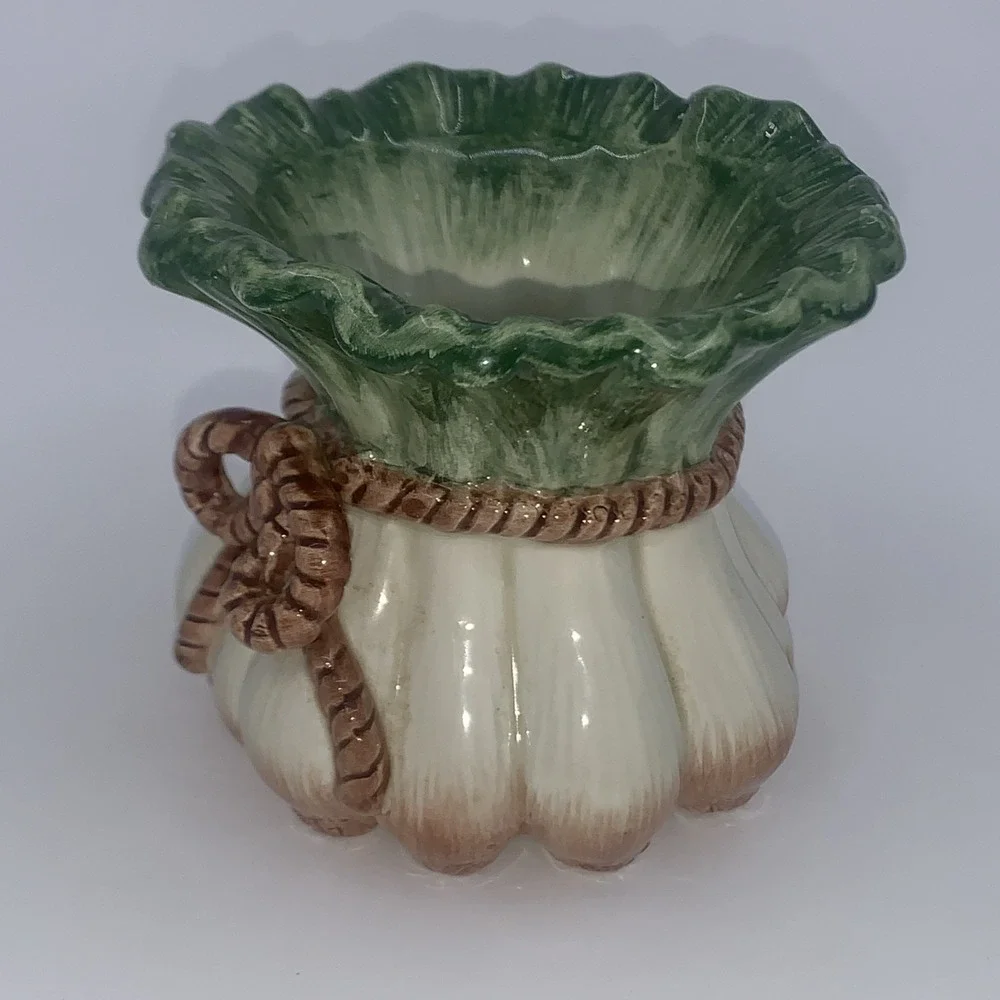 Fitz And Floyd Gardening Gourmet Collection Onion Votive Candleholder Rare EUC